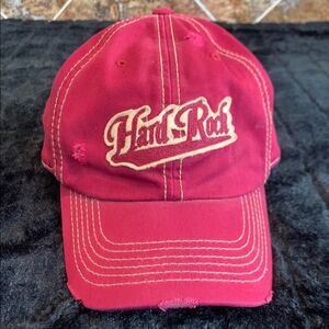 Hard Rock Cafe Phoenix Distressed Embroidered Thick Stitching Strap Back Cap